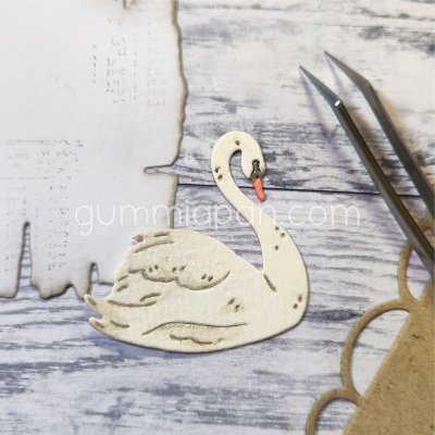 SVAN fågelstansmall från Gummiapan ca 41,5 x 40,5 mm