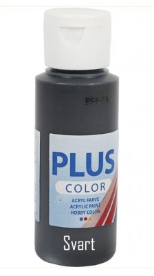 Black acrylic paint from Plus Color 60 ml