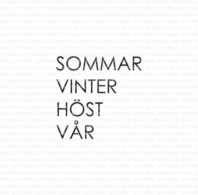 Svenska årstider stämpel från Gummiapan ca 0,5 cm höga