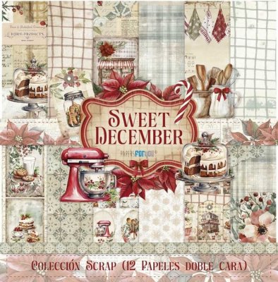 SWEET DECEMBER paper pack 12x12 - Juliga mönsterpapper från Papers for you 30x30 cm
