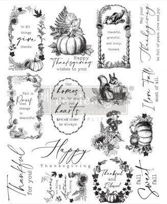 SWEET FALL clear stamp set - Stämpelset med hösttema från Prima Marketing