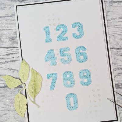 Sewn numbers die set sporty SYDDA SIFFOR from Gummiapan 10 st x ca 19 mm tall