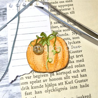 Stitched pumpkin die set from Gummiapan 3,8x4,1 cm