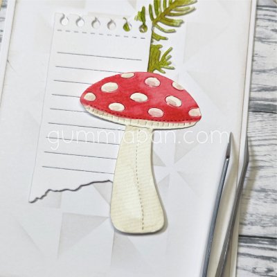 Sewn mushroom die from Gummiapan 5x6,5 cm