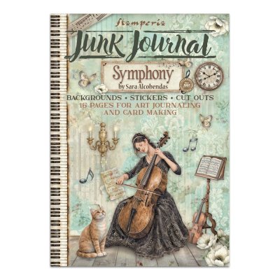 SYMPHONY junk journal, stickers, backgrounds, cut-outs from Stamperia A4