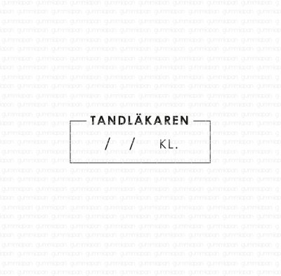 Tandläkaren datumstämpel från Gummiapan ca 40x14 mm