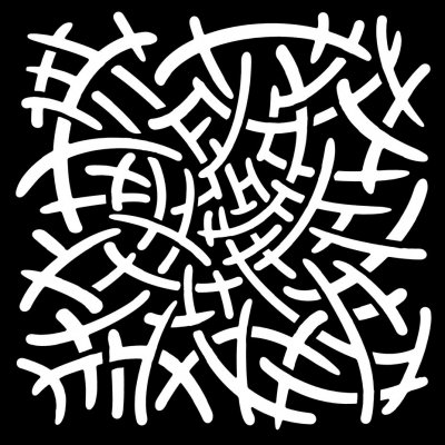 TANGLED stencil 6x6 - Schablon från Woodware 15x15 cm