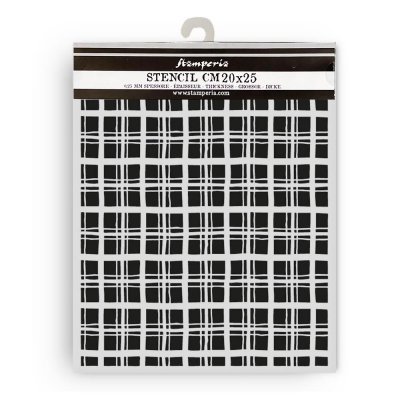 TARTAN PATTERN STENCIL Whispering woods Stamperia 20x25 cm