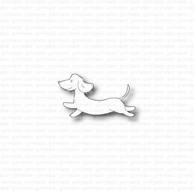 TAX dachshund dog die from Gummiapan ca 39,5x22 mm