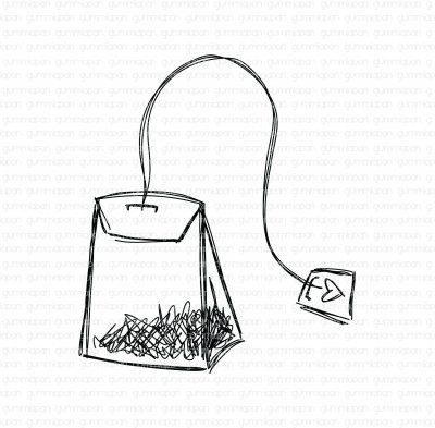 Tepåse (teabag) - Stämpel från Gummiapan 5,8*6,7 cm