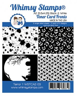 TERROR 1 Toner Card Front Pack A2 Halloween from Whimsy stamps