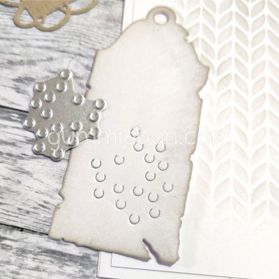 TEXTURE with circles die from Gummiapan ca 22 x 28 mm