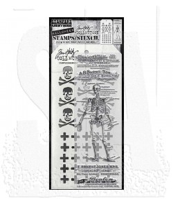 THE CHEMIST STAMP AND STENCIL SET - Stämplar och schabloner från Tim Holtz Stamper's Anonymous