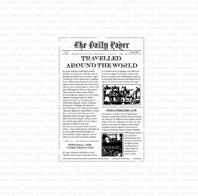 THE DAILY PAPER Tidningsstämpel från Gummiapan ca 44x63 mm