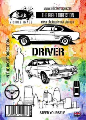 THE RIGHT DIRECTION car city clear stamp set from Visible image A6