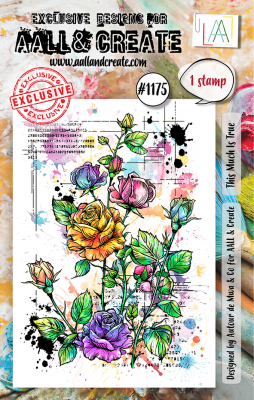 THIS MUCH IS TRUE flower clear stamp from AALL & Create A7