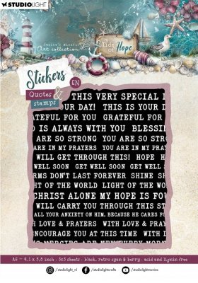 TIDE OF HOPE stickers quotes - Orddekorationer från Studio Light
