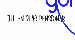 Till en glad pensionär - Textstämpel från Gummiapan 3,3*0,5 cm