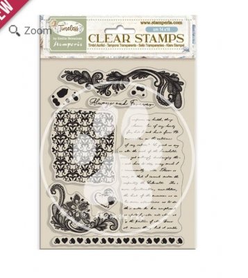 BACKGROUNDS TIMELESS clear stamp set - Stämpelset med bakgrunder från Stamperia A5