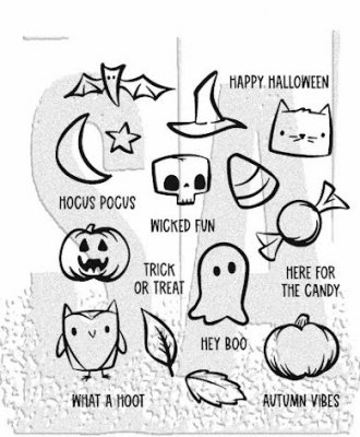 TINY FRIGHTS Halloween rubber stamp set - Stämpelset med små halloweenfigurer från Tim Holtz Stamper's Anonymous