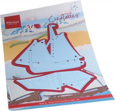 Tiny‘s Sailboat die set from Marianne Design 80x80mm 85x37mm