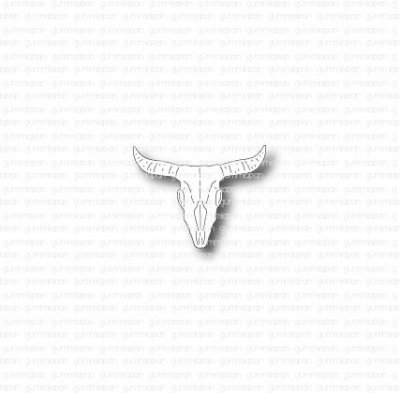 TJURSKALLE bull's head skeleton die from Gummiapan 33x25,5 mm