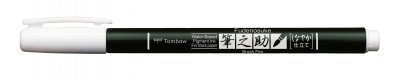 TOMBOW BRUSH PEN FUDENOSUKE SOFT PASTEL WHITE