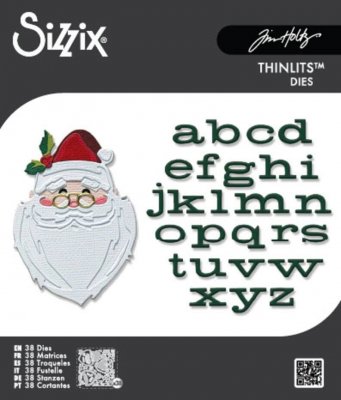 LETTER TO SANTA's head + ALPHABET die set - Jultomtehuvud + alfabetstansmallar från Tim Holtz Sizzix