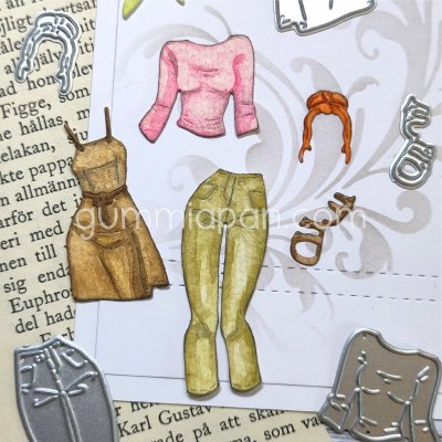 Garden clothes for STACY die set from Gummiapan
