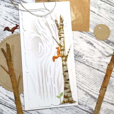 TRÄDSTAM tree trunk die from Gummiapan ca 27,5x126 mm