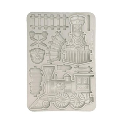 TRAIN art of travelling mould from Stamperia