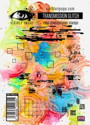 TRANSMISSION GLITCH texture clear stamp set from Visible image A6