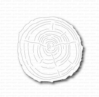 TRÄSKIVA MED ÅDRINGstansmall från Gummiapan ca 6,2 cm i diameter