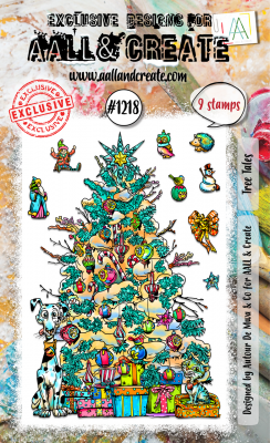 TREE TALES clear stamp set - Stämpelset med julgran från Autour de Mwa AALL & Create A6