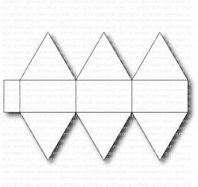Triangelbox stansmall från Gummiapan 14,6x10 cm