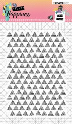 Sketched triangle background stamp - Bakgrundsstämpel med skissade trianglar från Studio Light - Create Happiness