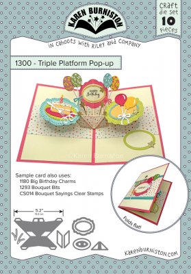 Triple Platform Pop-up die set - Stansmallar från Karen Burniston