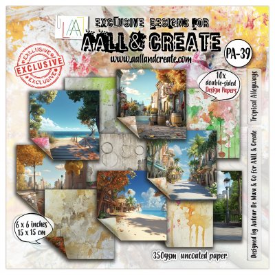TROPICAL ALLEYWAYS paper pack 6x6 - Mönsterpapper från AALL & Create 15x15 cm