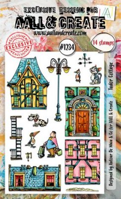 TUDOR COTTAGE house clear stamp set - Stämpelset med hus från AALL & Create A6