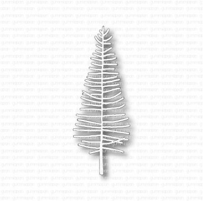Tunn spretig gran-stansmall från Gummiapan 3x8 cm