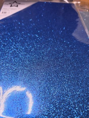 TURQUOISE GLITTER CARDSTOCK - Mörkturkost glitterpapper från Paper Favourites A4