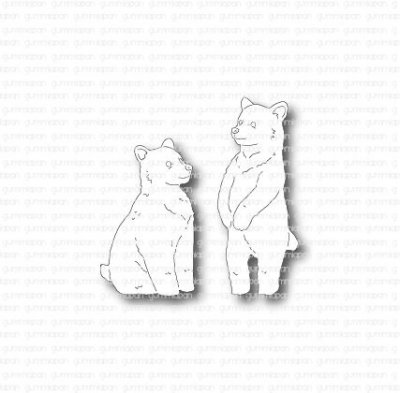 TVÅ BJÖRNAR two bears die set from Gummiapan ca 23,5x39,5 mm, 20x49,5 mm