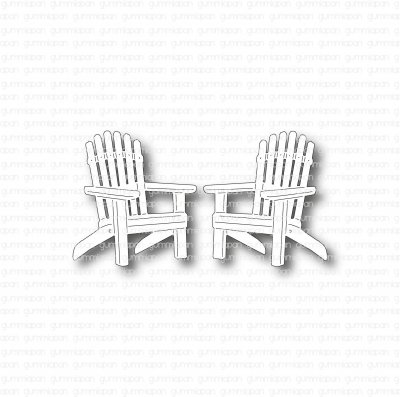 TVÅ STOLSTOLAR two sun lounger chairs die set from Gummiapan ca 31x33 mm x 2