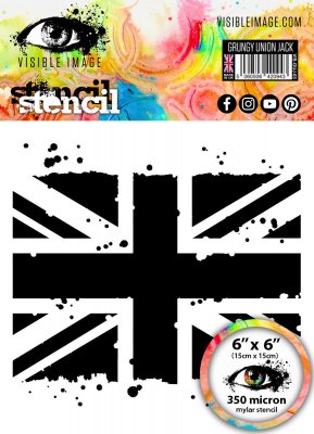 UNION JACK British flag stencil from Visible image 15x15 cm