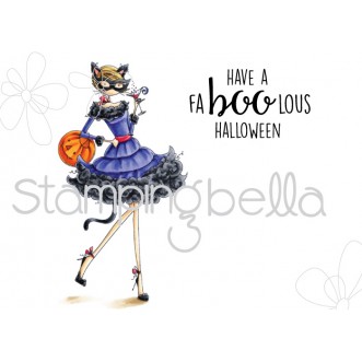 Uptown girl Kitty loves Halloween stamp - Stämpel från Stamping Bella