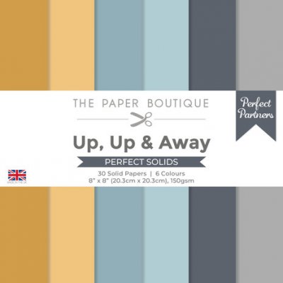 UP UP & AWAY travel journey Perfect Partners 8x8 Inch Solid Papers - Mönsterpapper med resetema från The paper boutique 20x20 cm
