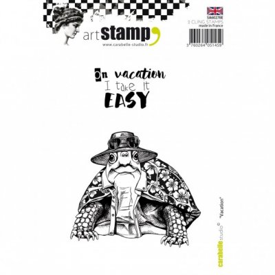 Vacation with a turtle stamp set - Stämpelset med en sköldpadda från Carabelle Studio A6
