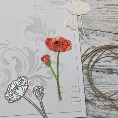 VALLMOblomstansmall från Gummiapan ca 33x67 mm