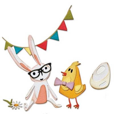 VAULT BUNNY + CHICK Thinlits Die set - Stansmallar med kanin och kyckling från Tim Holtz/Sizzix