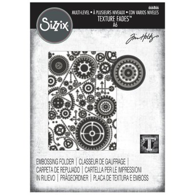GEARS VAULT EMBOSSING FOLDER - Embossingfolder med kugghjul från Tim Holtz Sizzix